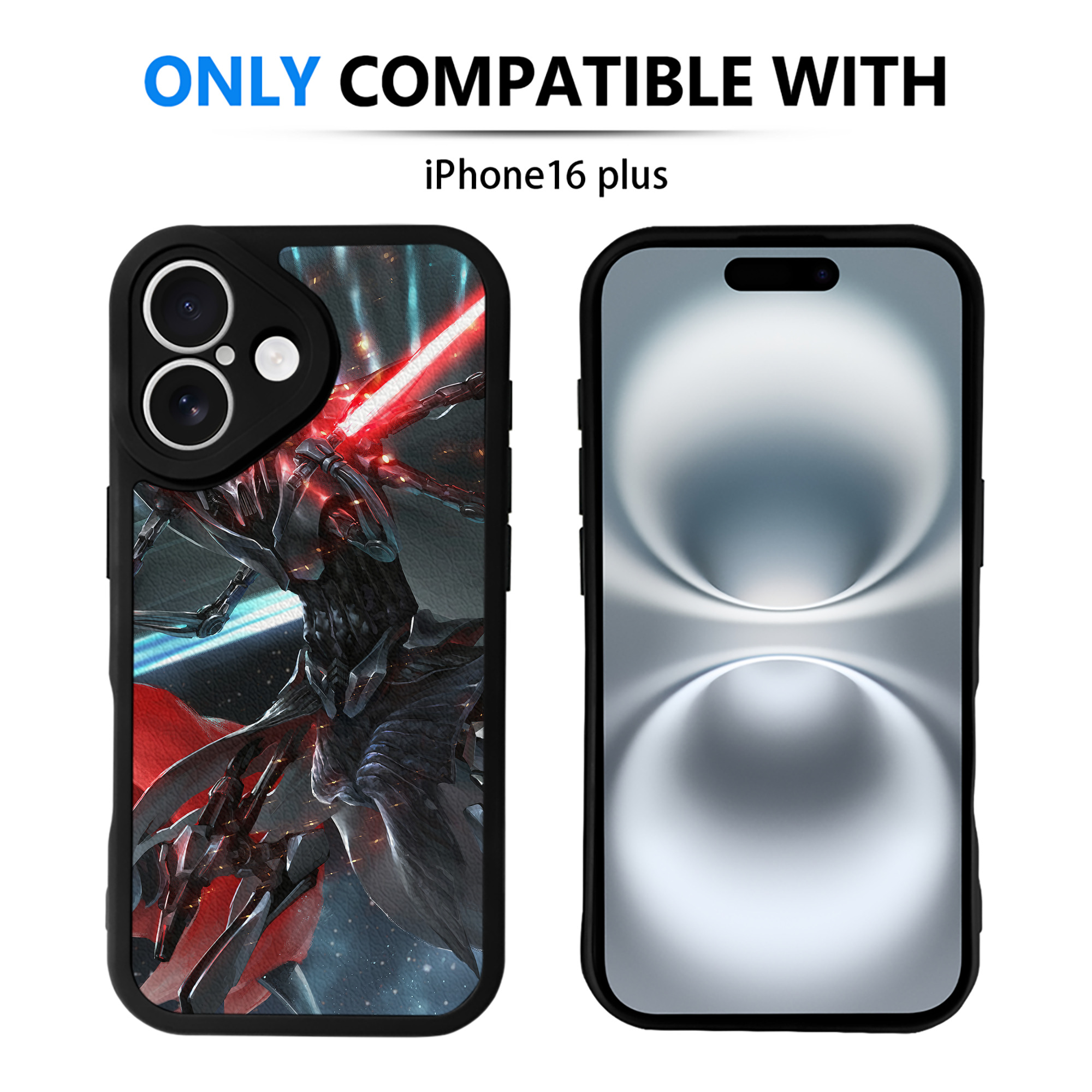 （画像用） スター・ウォーズ Star Wars 【iPhone 16シリーズ対応】シリコンスマホケース（レザー調） 材質：シリコン